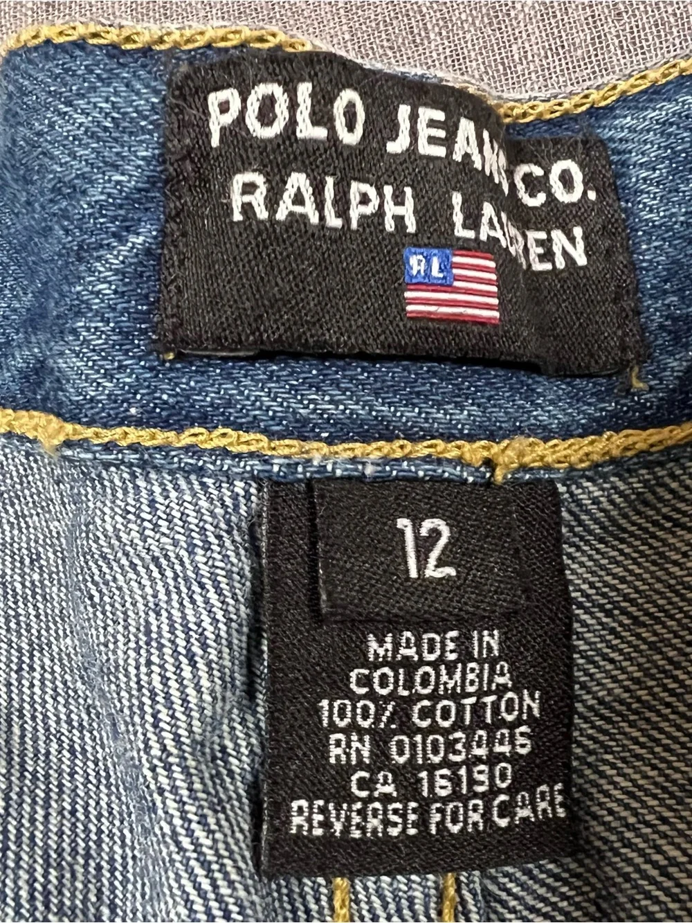 Polo Jeans Co Ralph Lauren Classic Youth Girls Denim Jeans Sz 12 NWT